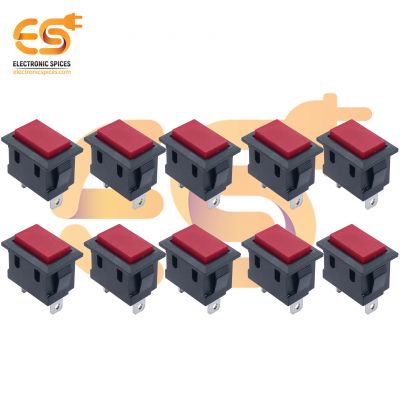 KCD1-101 Momentary Heavy Duty Rectangle Shape ON/OFF Push Buttons Switches Pack of 10pcs